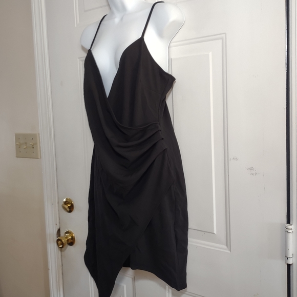 Pink Lily Black Sleeveless Asimetrical Mini Dress. Size XXL. NWOT - Picture 8 of 11